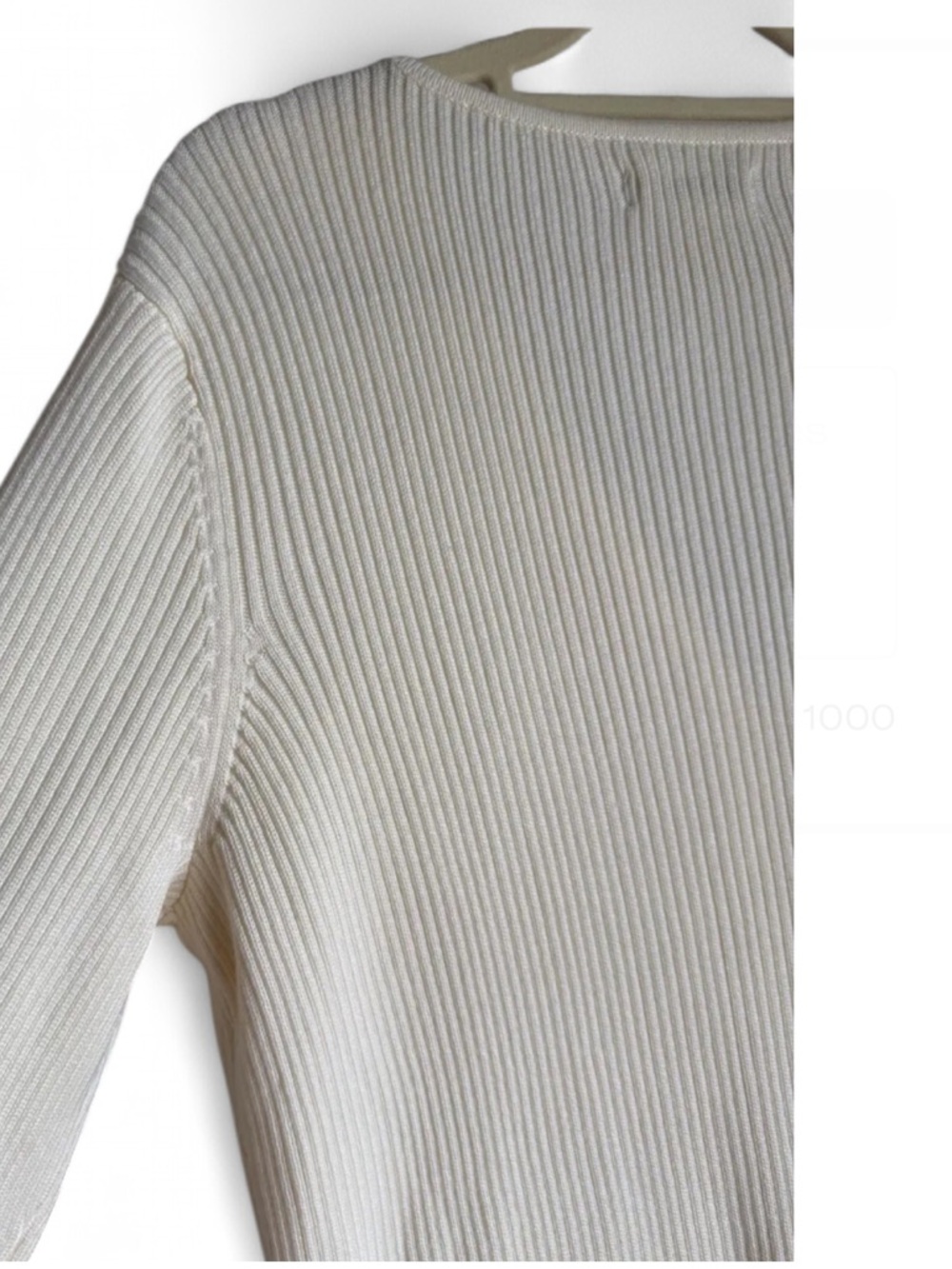 Calvin Klein Ivory Ribbed Zip-Front Dress - Picture 7 of 9